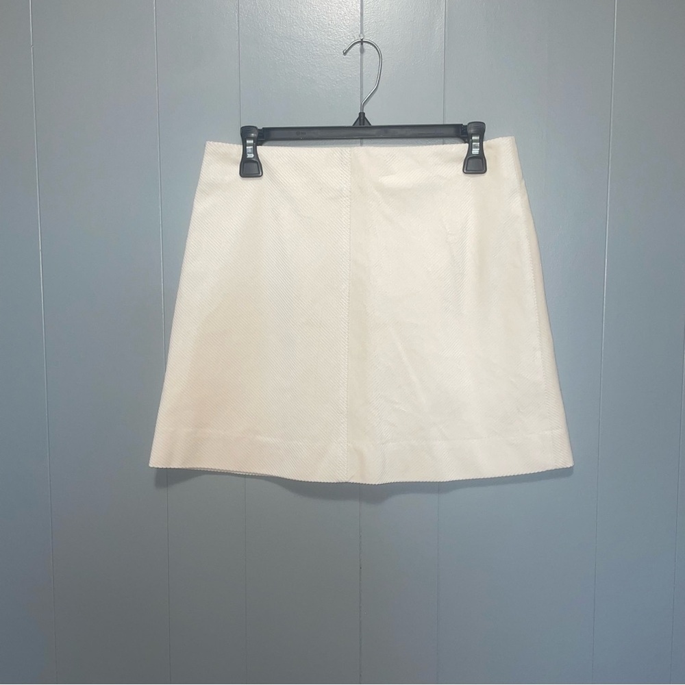 J. Crew NWT Natasha Cream Stretch Corduroy Skirt Size 2